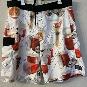 O’Neil beer pong board shorts. Size 40